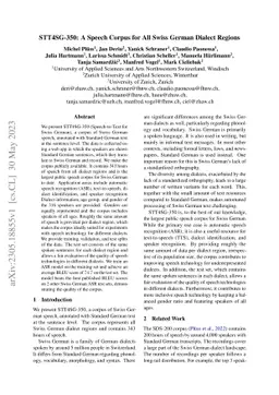 STT4SG-350: A Speech Corpus for All Swiss German Dialect Regions