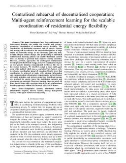 Centralised rehearsal of decentralised cooperation: Multi-agent
  reinforcement learning for the scalable coordination of residential energy
  flexibility