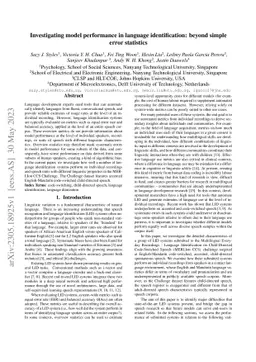 Investigating model performance in language identification: beyond
  simple error statistics