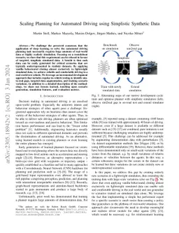 Scaling Planning for Automated Driving using Simplistic Synthetic Data