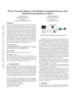 Towards Machine Learning and Inference for Resource-constrained MCUs