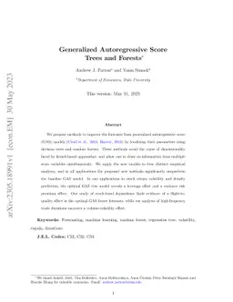 Generalized Autoregressive Score Trees and Forests