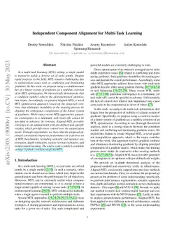 Independent Component Alignment for Multi-Task Learning