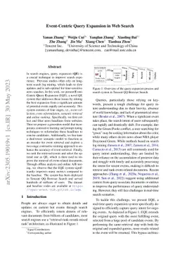 Event-Centric Query Expansion in Web Search