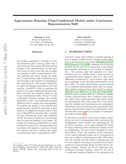 Approximate Bayesian Class-Conditional Models under Continuous
  Representation Shift