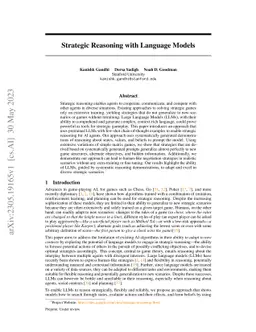 Strategic Reasoning with Language Models