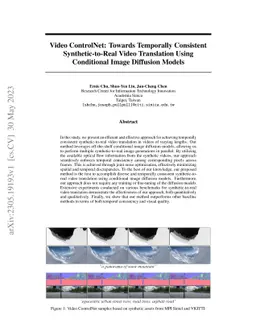 Video ControlNet: Towards Temporally Consistent Synthetic-to-Real Video
  Translation Using Conditional Image Diffusion Models