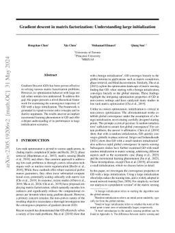 Gradient descent in matrix factorization: Understanding large
  initialization