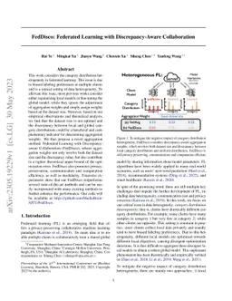 FedDisco: Federated Learning with Discrepancy-Aware Collaboration