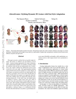 AlteredAvatar: Stylizing Dynamic 3D Avatars with Fast Style Adaptation