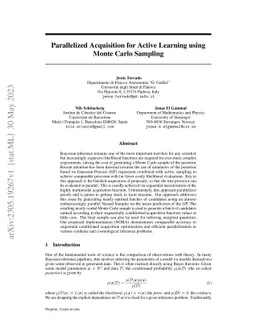 Parallelized Acquisition for Active Learning using Monte Carlo Sampling