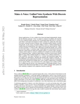 Make-A-Voice: Unified Voice Synthesis With Discrete Representation