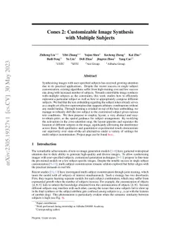 Cones 2: Customizable Image Synthesis with Multiple Subjects