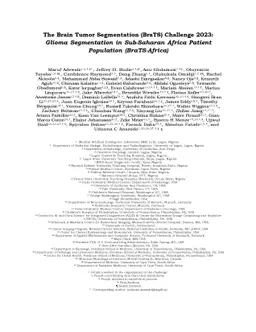 The Brain Tumor Segmentation (BraTS) Challenge 2023: Glioma Segmentation
  in Sub-Saharan Africa Patient Population (BraTS-Africa)