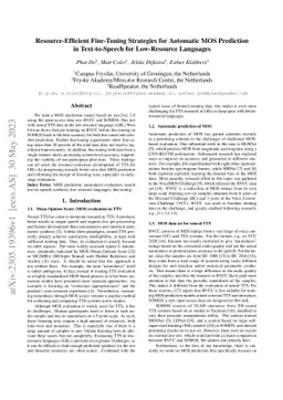 Resource-Efficient Fine-Tuning Strategies for Automatic MOS Prediction
  in Text-to-Speech for Low-Resource Languages