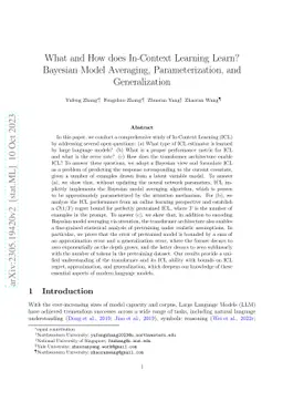 What and How does In-Context Learning Learn? Bayesian Model Averaging,
  Parameterization, and Generalization
