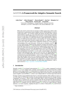 AdANNS: A Framework for Adaptive Semantic Search