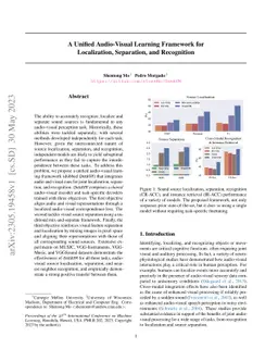 A Unified Audio-Visual Learning Framework for Localization, Separation,
  and Recognition