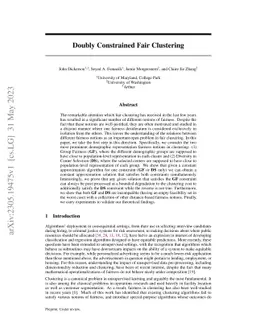 Doubly Constrained Fair Clustering