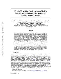 PlaSma: Making Small Language Models Better Procedural Knowledge Models
  for (Counterfactual) Planning