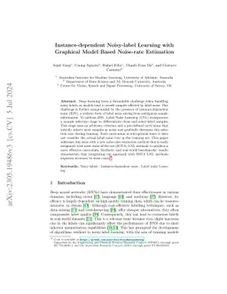 Instance-dependent Noisy-label Learning with Graphical Model Based
  Noise-rate Estimation