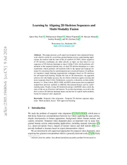 Learning by Aligning 2D Skeleton Sequences and Multi-Modality Fusion
