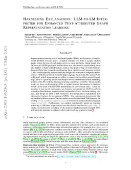 Harnessing Explanations: LLM-to-LM Interpreter for Enhanced
  Text-Attributed Graph Representation Learning