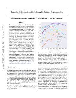 Recasting Self-Attention with Holographic Reduced Representations