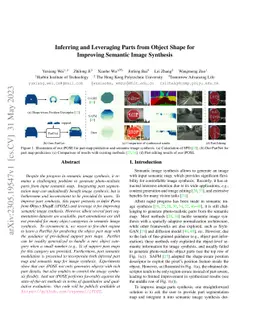 Inferring and Leveraging Parts from Object Shape for Improving Semantic
  Image Synthesis