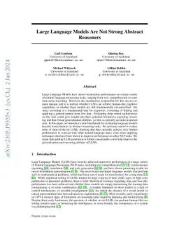 Large Language Models Are Not Strong Abstract Reasoners