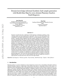 Domain knowledge-informed Synthetic fault sample generation with Health
  Data Map for cross-domain Planetary Gearbox Fault Diagnosis