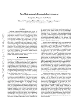 Zero-Shot Automatic Pronunciation Assessment