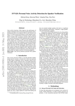 SVVAD: Personal Voice Activity Detection for Speaker Verification