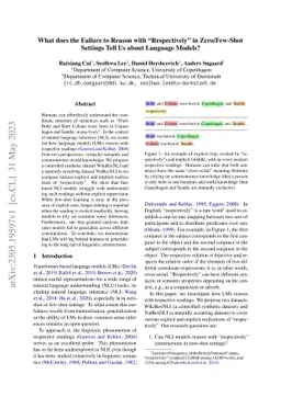 What does the Failure to Reason with "Respectively" in Zero/Few-Shot
  Settings Tell Us about Language Models?