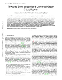 Towards Semi-supervised Universal Graph Classification