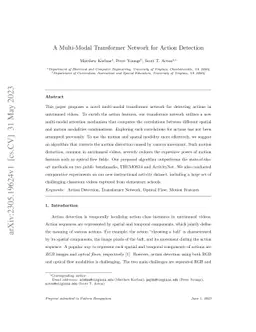 A Multi-Modal Transformer Network for Action Detection