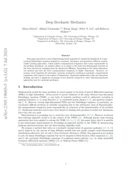 Deep Stochastic Mechanics