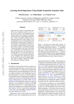 Assessing Word Importance Using Models Trained for Semantic Tasks