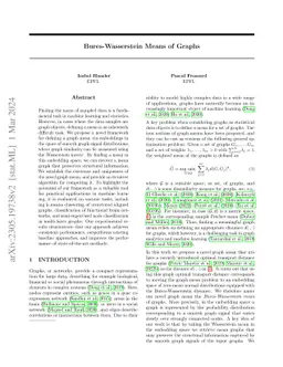 Bures-Wasserstein Means of Graphs
