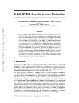 Reliable Off-Policy Learning for Dosage Combinations