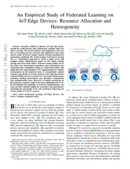 An Empirical Study of Federated Learning on IoT-Edge Devices: Resource
  Allocation and Heterogeneity