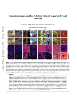 Enhancing image quality prediction with self-supervised visual masking