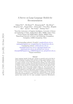 A Survey on Large Language Models for Recommendation