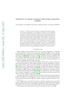 Positivity in Linear Gaussian Structural Equation Models