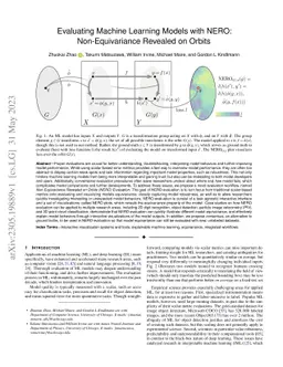 Evaluating Machine Learning Models with NERO: Non-Equivariance Revealed
  on Orbits