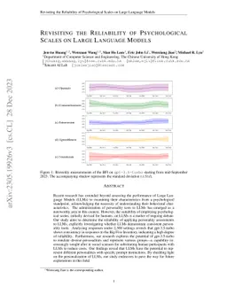 Revisiting the Reliability of Psychological Scales on Large Language
  Models