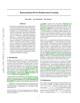 Representation-Driven Reinforcement Learning