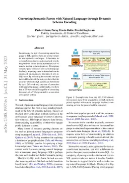 Correcting Semantic Parses with Natural Language through Dynamic Schema
  Encoding