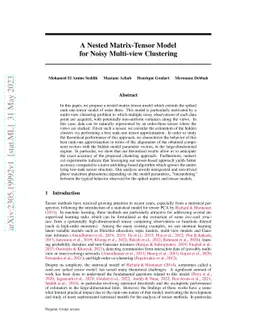 A Nested Matrix-Tensor Model for Noisy Multi-view Clustering