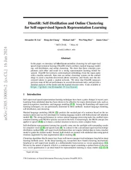 DinoSR: Self-Distillation and Online Clustering for Self-supervised
  Speech Representation Learning